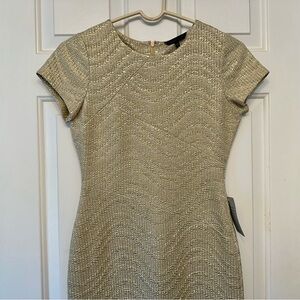 Felicity And Coco, Nordstrom Cocktail Gold Dress Size Small Brand New